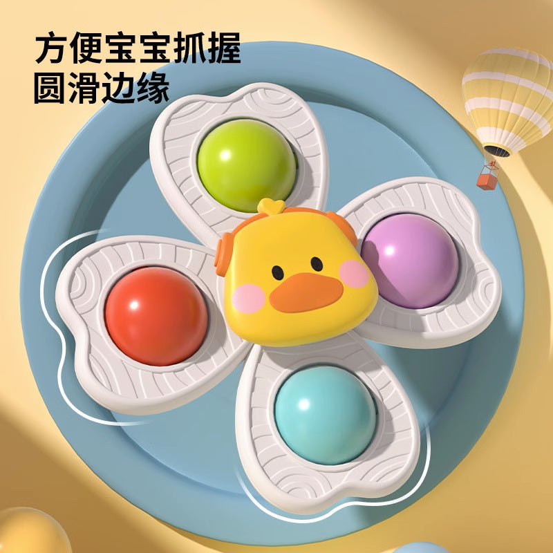 Cross-Border Baby Dining Table Suction Cup Spinner Baby Cartoon Fingertip Spinner Cute Pet Press Spinner Rotating Water Toy - image 4