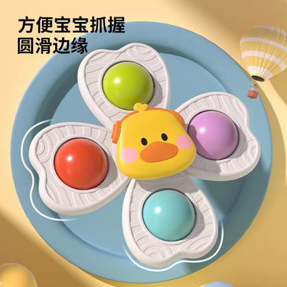 Cross-Border Baby Dining Table Suction Cup Spinner Baby Cartoon Fingertip Spinner Cute Pet Press Spinner Rotating Water Toy - image 4