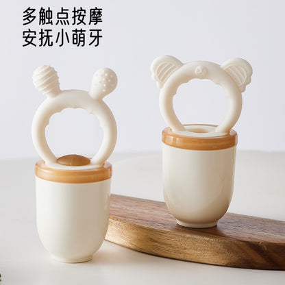 Silicone Pushable Fruit Feeder Baby Fruit and Vegetable Feeder Teether Can Grind Teeth Fruit and Vegetable Feeder in Stock - image 1
