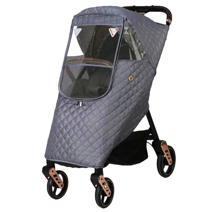 Baby Stroller Windproof Cover Rain Cover Universal Stroller Cover Warm Winter Baby Kidsren's Umbrella Stroller Windshield and Cold Protection Cover - image 5