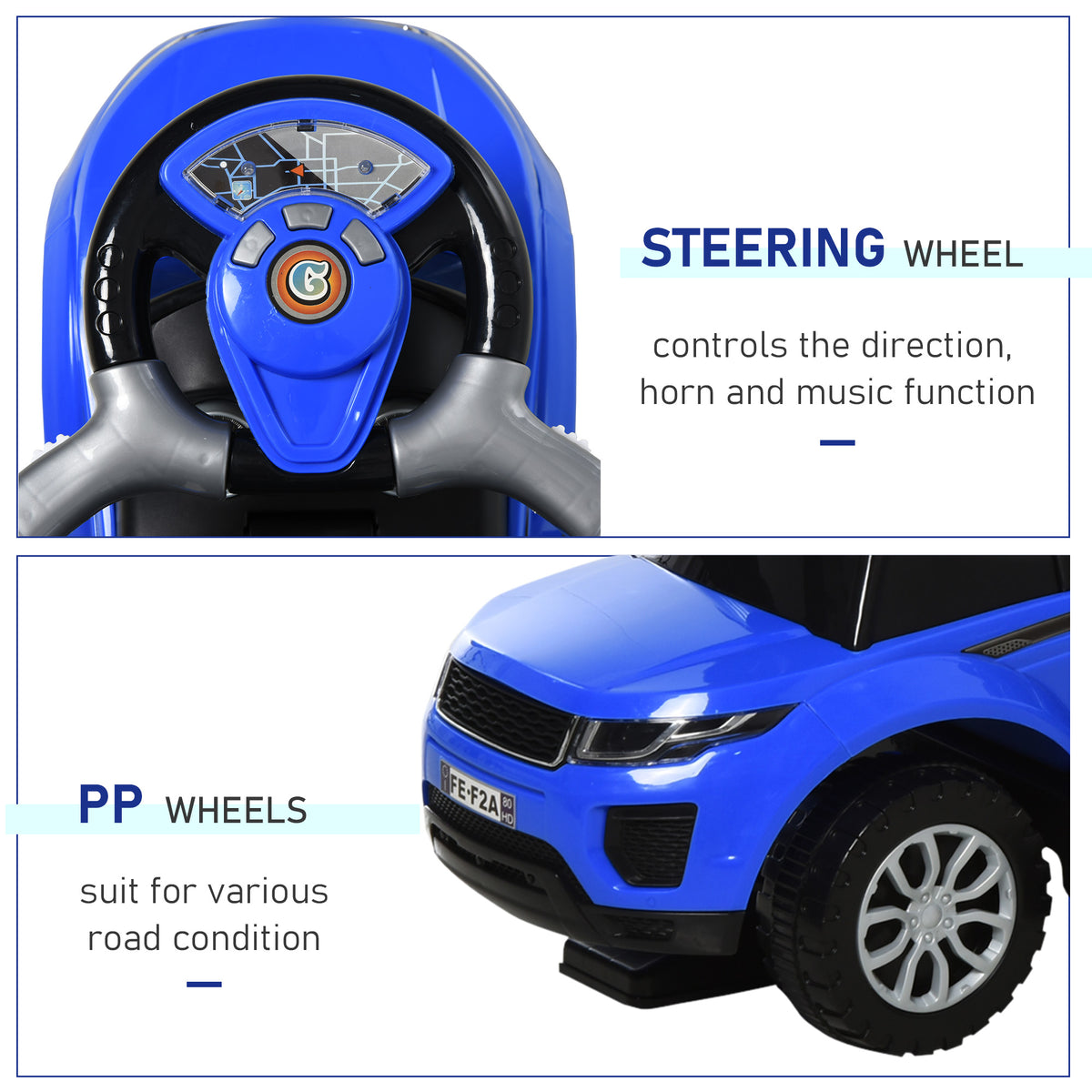 2 in 1 Push Cars for Toddlers Kid Ride on Push Car Stroller