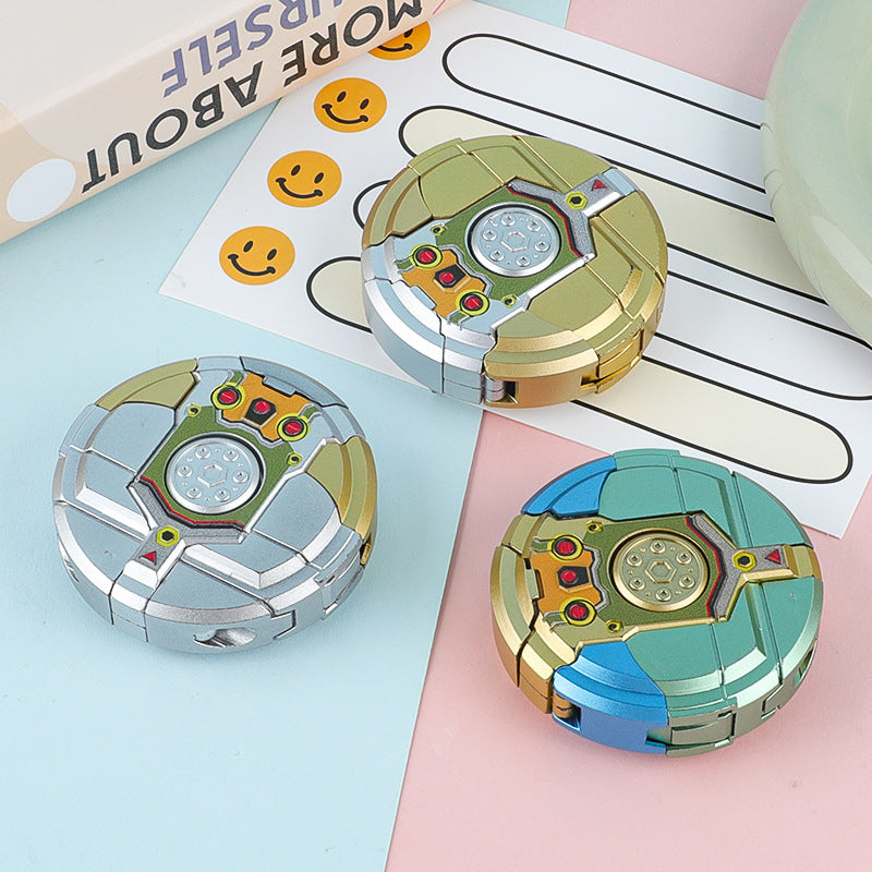 Gyro Transforming Robot Stress Relief Finger Spinner Decompression Rotating Mechanical Small Toy Wholesale for Street Vendors - image 3