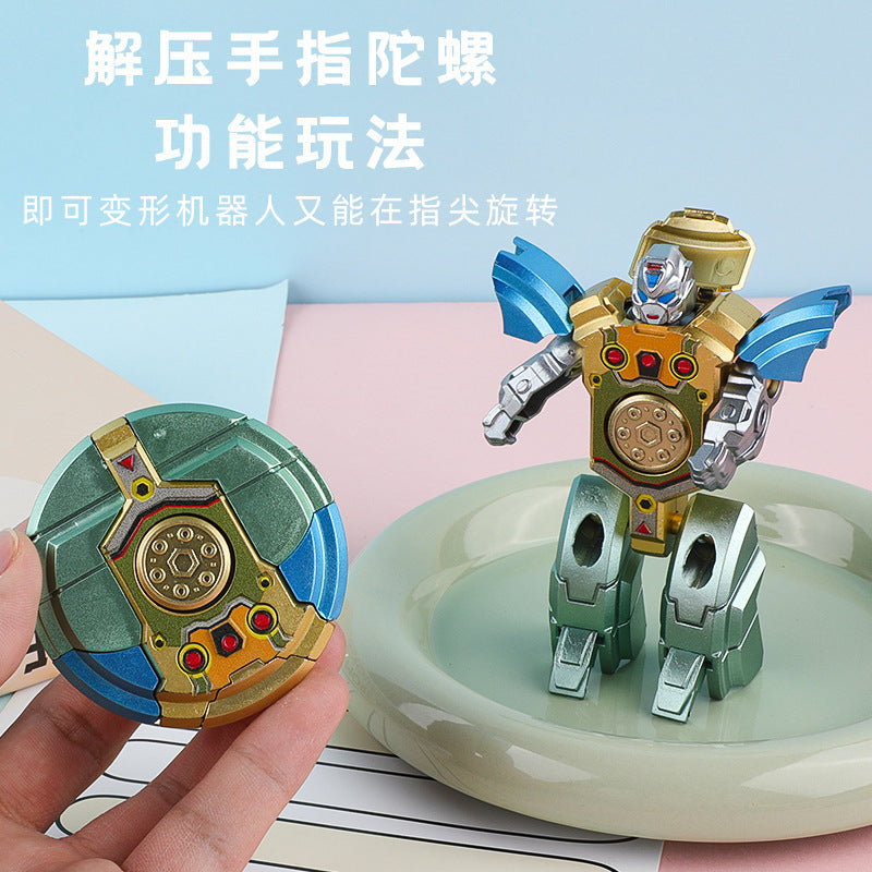 Gyro Transforming Robot Stress Relief Finger Spinner Decompression Rotating Mechanical Small Toy Wholesale for Street Vendors - image 4