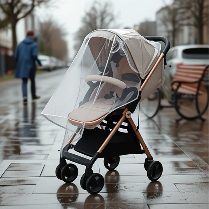 Cross-Border Stroller Rain Cover, Baby Stroller Rainproof and Windproof Cover, High View Protective Raincoat - image 1