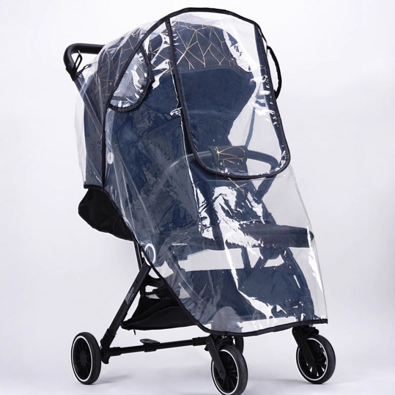 Cross-Border Stroller Rain Cover, Baby Stroller Rainproof and Windproof Cover, High View Protective Raincoat - image 2