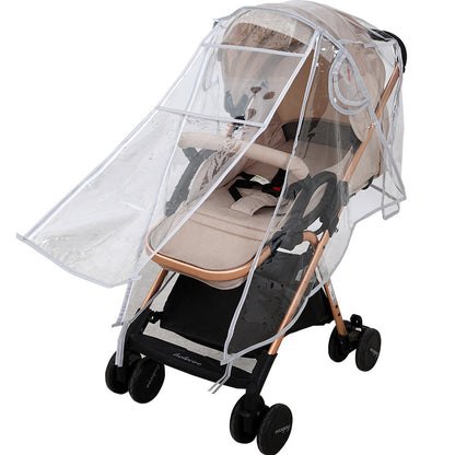 Cross-Border Stroller Rain Cover, Baby Stroller Rainproof and Windproof Cover, High View Protective Raincoat - image 5