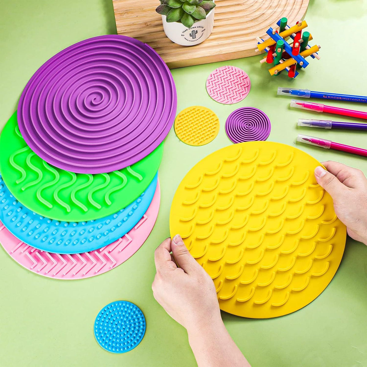 Silicone Sensory Decompression Mat, Kidsren's Sensory Integration Training Toy, Stress Relief Artifact, Wholesale, Crawling - image 3