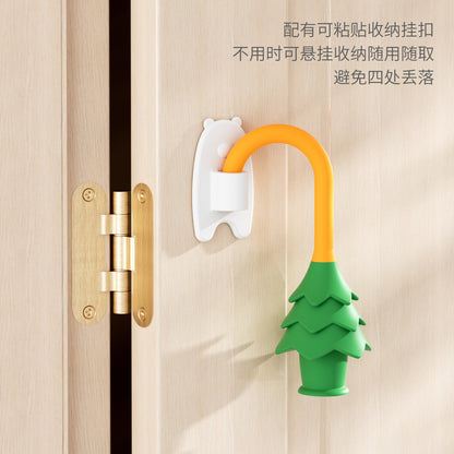 Baby Door Gap Anti-Pinch Door Stopper, Child Anti-Close Silicone Door Stopper, Anti-Door Pinch Safety Door Card, Door Gap Limiter - image 3