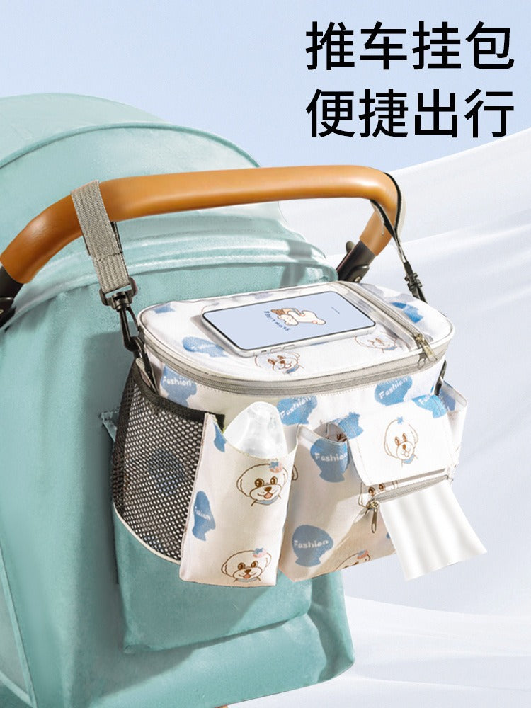Baby Stroller Organizer Bag, Mommy Bag for Outings, Insulated Bottle Bag, Electric Bike Bag - image 1