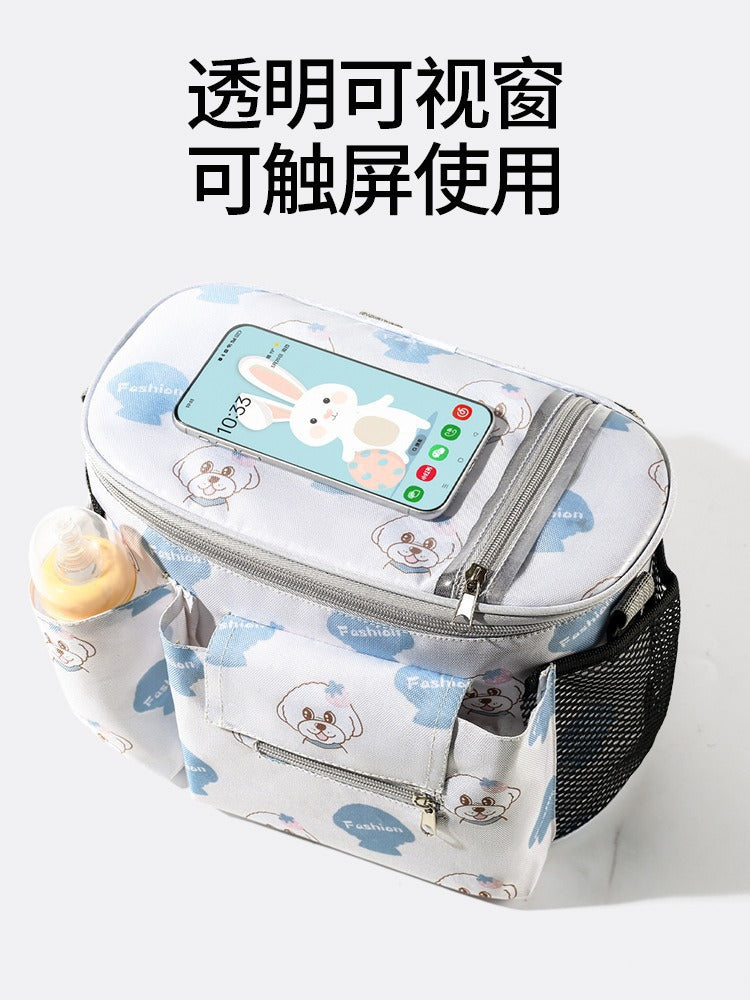 Baby Stroller Organizer Bag, Mommy Bag for Outings, Insulated Bottle Bag, Electric Bike Bag - image 3
