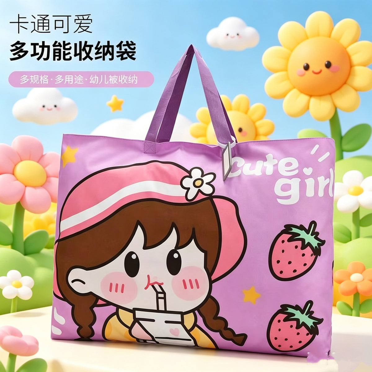 Kindergarten Quilt Storage Bag with Double Zipper for Moving into Kindergarten, Maternity Bedding, Clothing, Baby Special Luggage Bag - image 1
