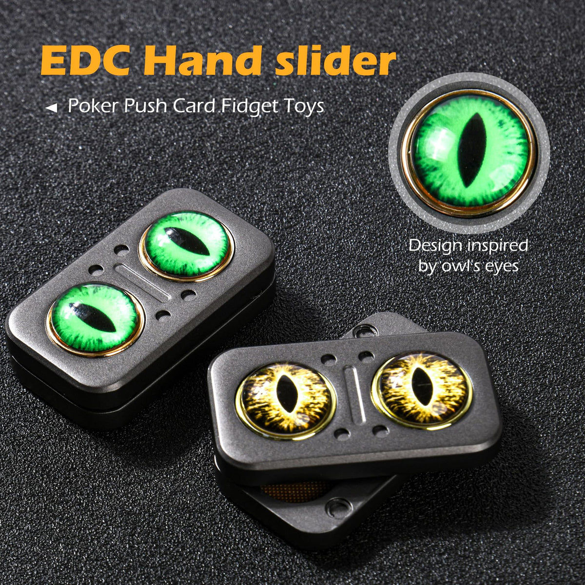Owl Edc Fidget Spinner Slider Push Card Spinner Metal Fidget Toy Trendy Stress Relief Portable Decompression Gadget - image 2