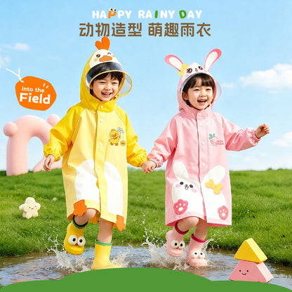 Children's Raincoat for Girls and Boys, Baby Backpack, Girls' Rainwear, Kindergarten Rain Poncho, Kids' Cartoon Raincoat - image 1