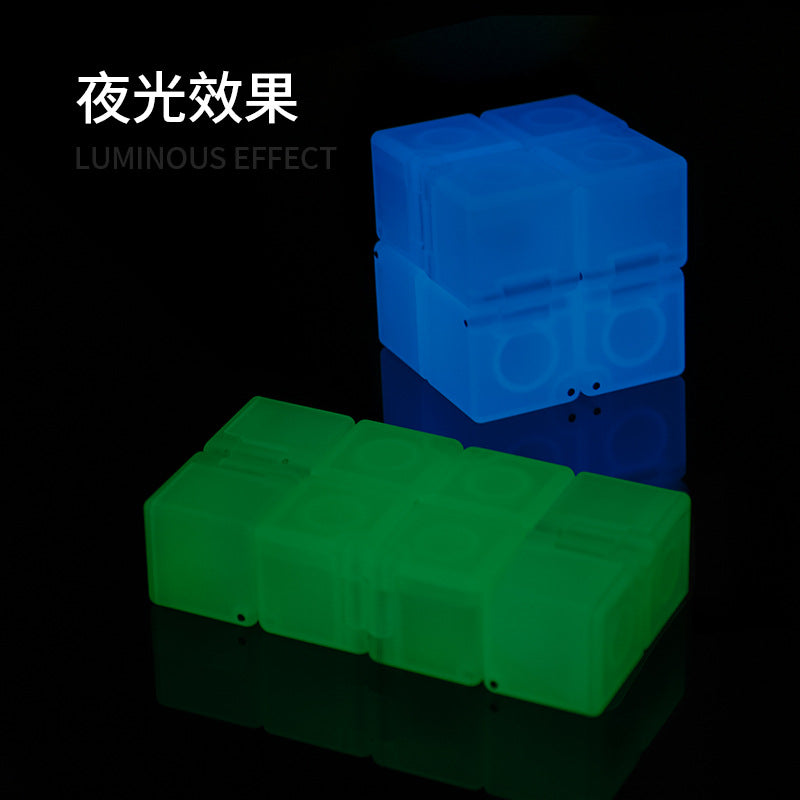 Luminous Infinite Rubik's Cube Creative Stress Relief Toy Cube Children's Early Education Enlightenment Toy Folding Rubik's Cube - image 1