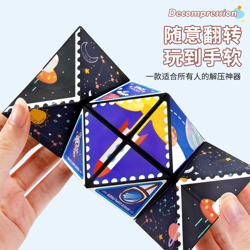 Geometric Rubik's Cube Cross-Border Variety Three-Dimensional Douyin Same Style Stress Relief Toy 3D Infinite Rubik's Cube Children's Puzzle Wholesale - image 3