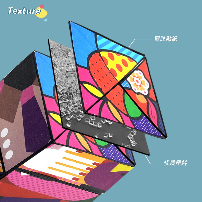 Geometric Rubik's Cube Cross-Border Variety Three-Dimensional Douyin Same Style Stress Relief Toy 3D Infinite Rubik's Cube Children's Puzzle Wholesale - image 4
