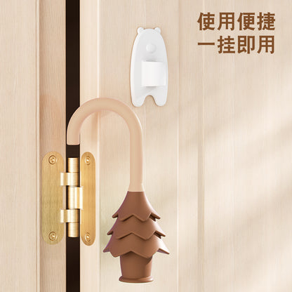 Safety Door Stopper Anti-Pinch Door Card Child Anti-Closing Device Windproof Anti-Collision Silicone Door Clip Door Blocker Door Gap Protector - image 3