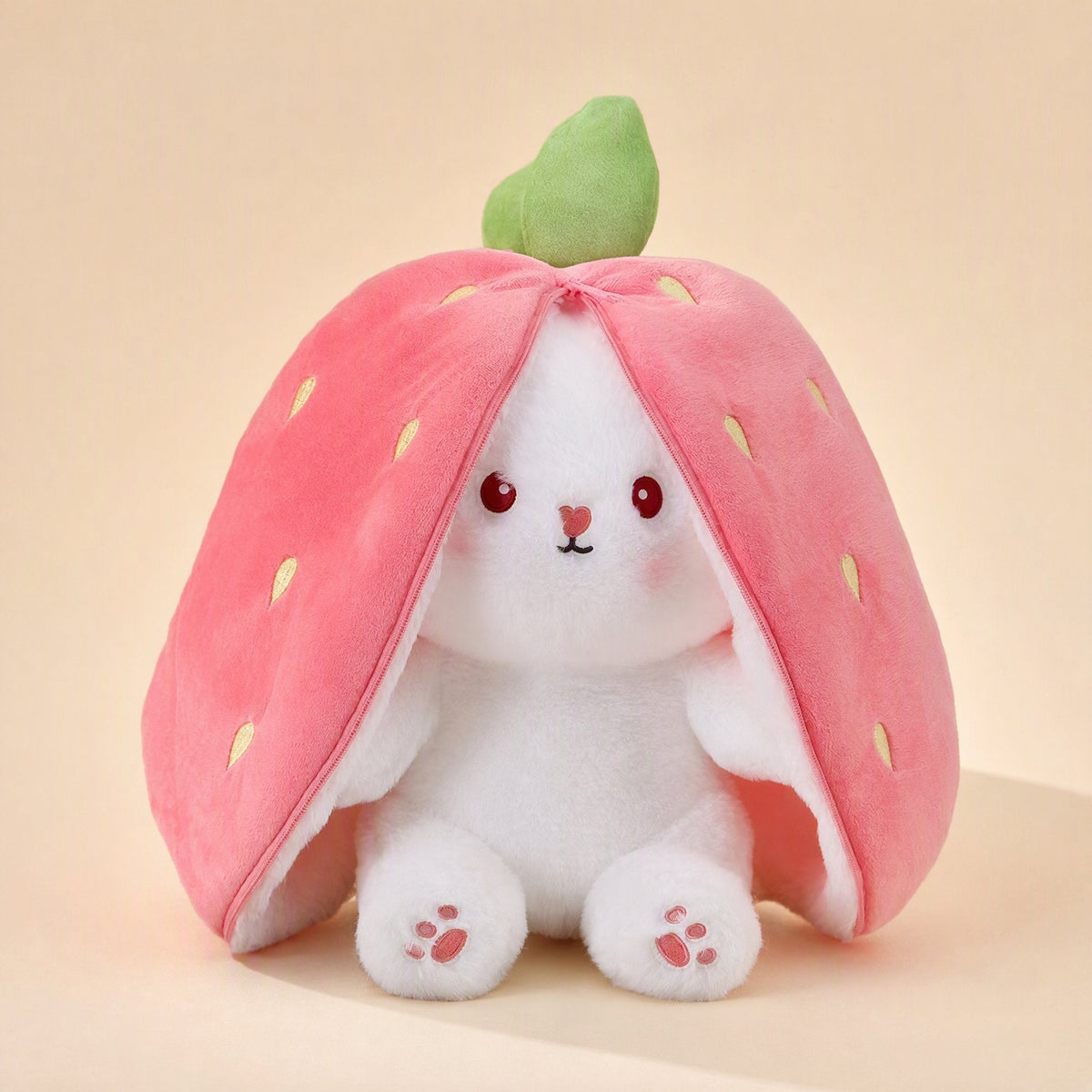 Rabbit plush doll with strawberry design - view 5