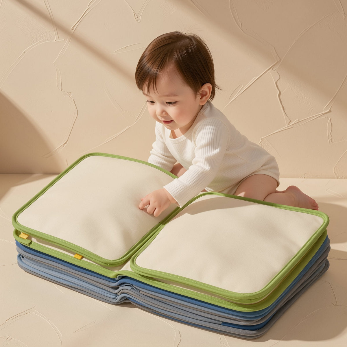 Washable cloth quiet books for early education with animal, baby’s day, fruits and vegetables, and ocean themes