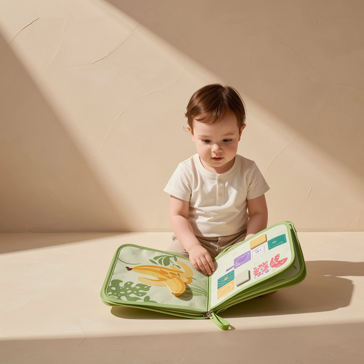 Washable cloth quiet books for early education with animal, baby’s day, fruits and vegetables, and ocean themes - view 3