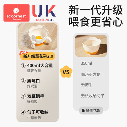 Kechao Baby Food Bowl, Special Rice Bowl and Plate for Infants, Suction Cup, Silicone Egg Bowl, Children's Tableware - image 2