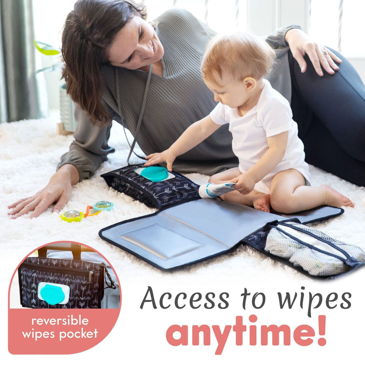Baby Diaper Changing Pad Portable Outing Baby Diaper Changing Pad Bag Stroller Hanging Newborn Diaper - image 2