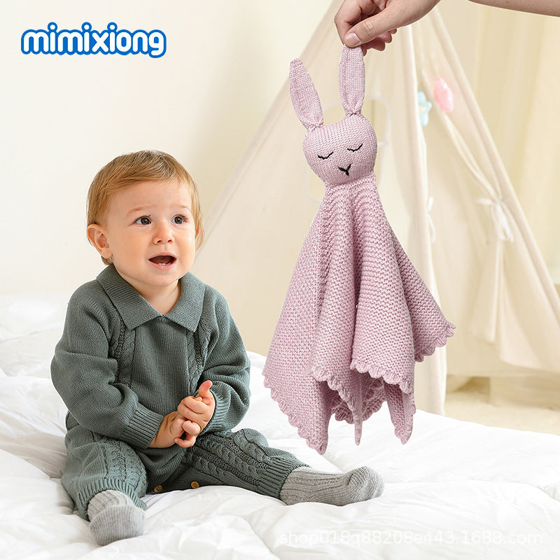 Hot Selling New Baby Cute Rabbit Shape Hollow Baby Comfort Towel - image 1