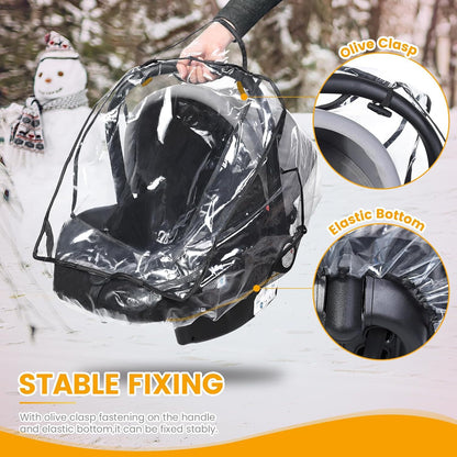 New Style Basket Rain Cover Manufacturer Direct Sales Baby Stroller Rain Cover Basket Raincoat Wholesale Windproof Dustproof Odorless Rain Cover - image 3