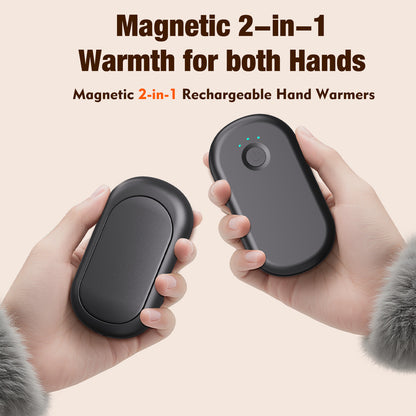 Cross-Border New Magnetic Split Hand Warmer Rechargeable Mini Portable Two-In-One USB Rechargeable Baby Warmer - image 1