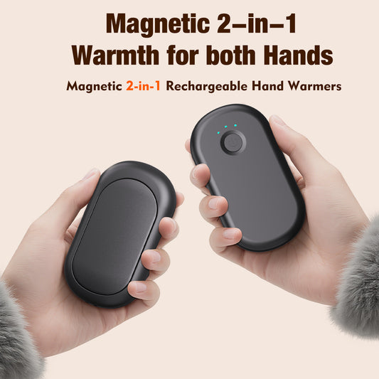 Cross-Border New Magnetic Split Hand Warmer Rechargeable Mini Portable Two-In-One USB Rechargeable Baby Warmer - image 1