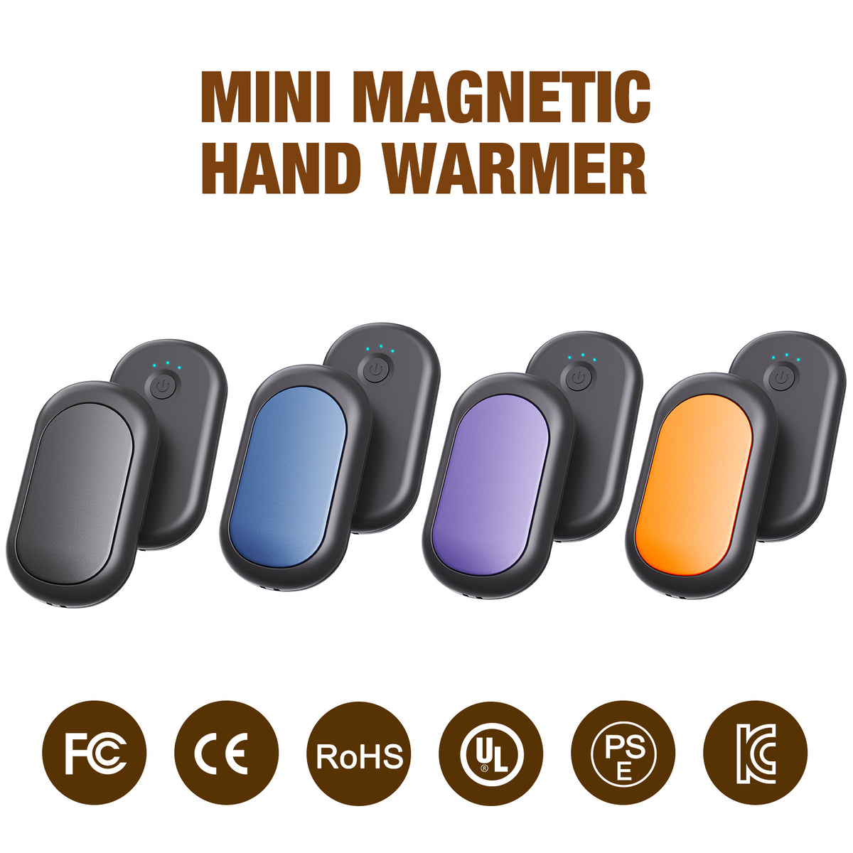 Cross-Border New Magnetic Split Hand Warmer Rechargeable Mini Portable Two-In-One USB Rechargeable Baby Warmer - image 2