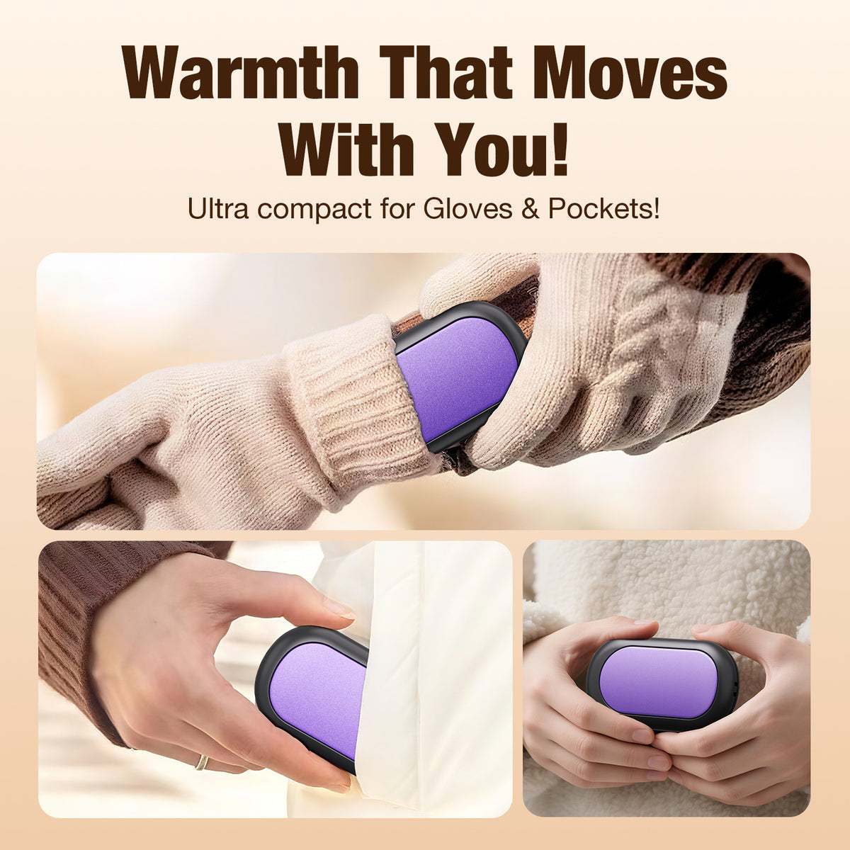 Cross-Border New Magnetic Split Hand Warmer Rechargeable Mini Portable Two-In-One USB Rechargeable Baby Warmer - image 3