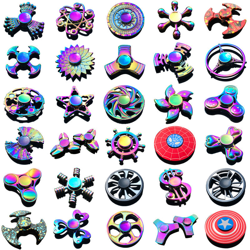 New Alloy Fingertip Spinner Decompression Toy Hand Spinner Finger Spinner Factory Wholesale Street Stall Toys - image 1