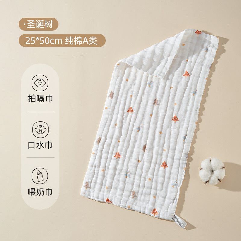 Soft Towel Face Towel Six-Layer Pure Cotton Gauze Newborn Baby Square Towel Gauze Saliva Towel Kindergarten Small Towel - image 4