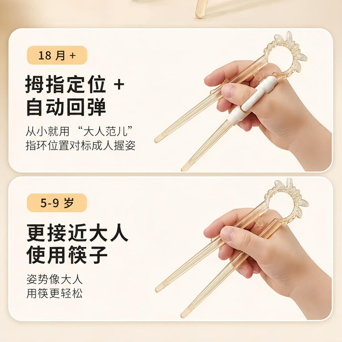 Children's Chopsticks Ppsu Baby Training Chopsticks 1-6 Years Old Special Learning Chopsticks Practice Chopsticks Independent Eating Artifact - image 2
