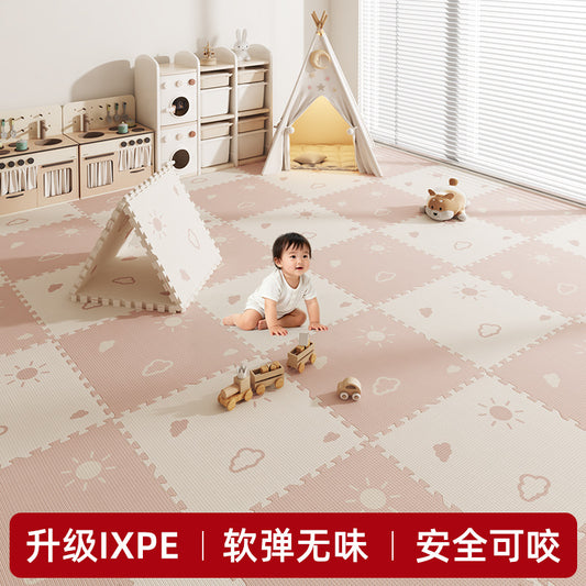 Ixpe Baby Crawling Mat for Home Use, Anti-Fall, Odorless, Thick Foam, Mother and Baby Interlocking Floor Mat - image 1