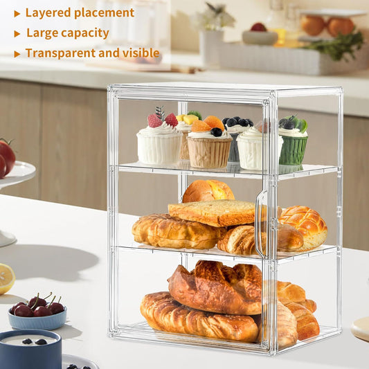 Bread Storage Box, Transparent Acrylic Display Stand, Snack and Dessert Display Cabinet, Cake Box, Blind Box, Baby Bottle Display Box - image 1