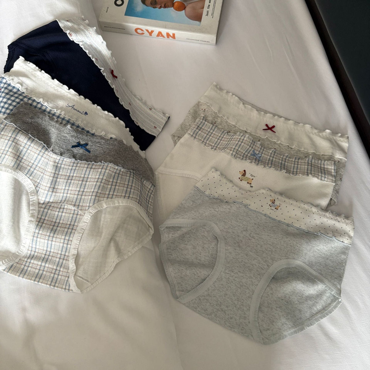 6199 Focuses on Cream Puff-Like Dachshund Dog Cute Contrasting Color Sweet and Fresh Baby Cotton Pure Cotton Girl Underwear - image 4
