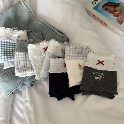 6199 Focuses on Cream Puff-Like Dachshund Dog Cute Contrasting Color Sweet and Fresh Baby Cotton Pure Cotton Girl Underwear - image 5