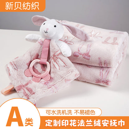 Soothing Towel Toy Cross-Border Baby Pure Cotton Gauze Soothing Towel Baby Sleeping Doll Bunny Soothing Handkerchief - image 1
