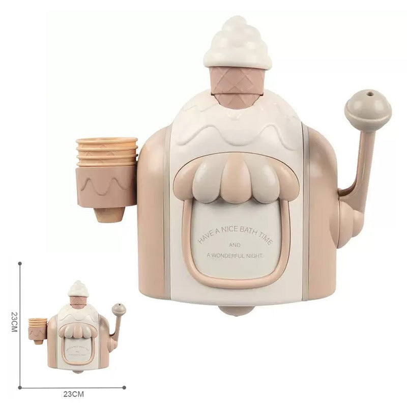 Cross-Border Children's Manual Bubble Maker, Pretend Ice Cream Machine, Bathroom Baby Bath Play Water Toy - image 3
