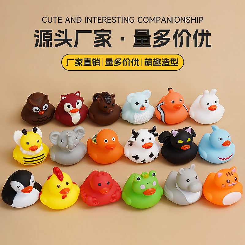 Cross-Border Squeeze Toy Animal Duck Water Play Toy Little Duck Vinyl Bath Toy Children's Baby Sound-Making Little Yellow Duck - image 1