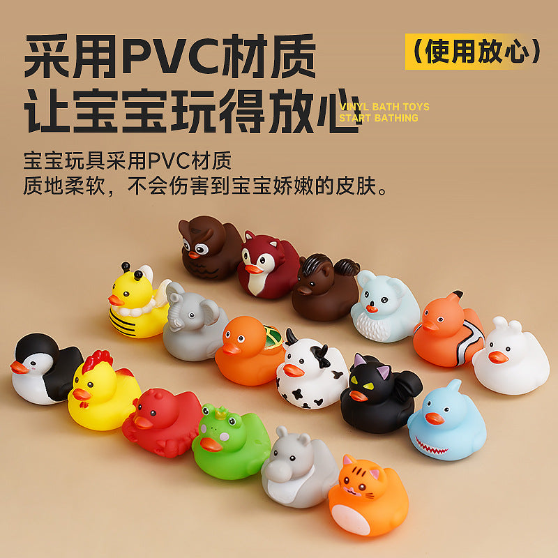 Cross-Border Squeeze Toy Animal Duck Water Play Toy Little Duck Vinyl Bath Toy Children's Baby Sound-Making Little Yellow Duck - image 3