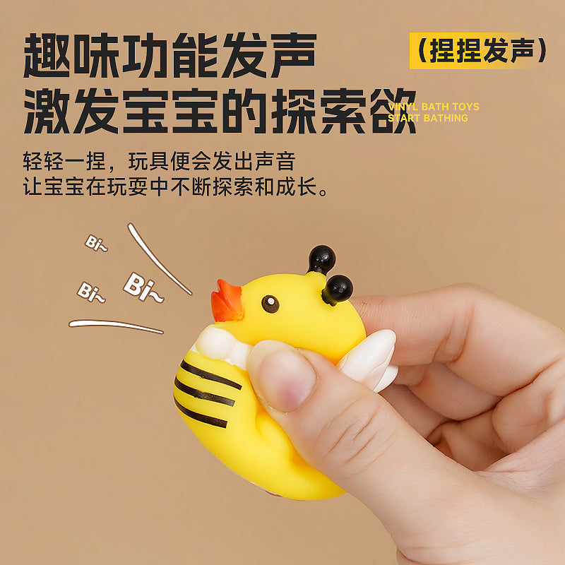 Cross-Border Squeeze Toy Animal Duck Water Play Toy Little Duck Vinyl Bath Toy Children's Baby Sound-Making Little Yellow Duck - image 4