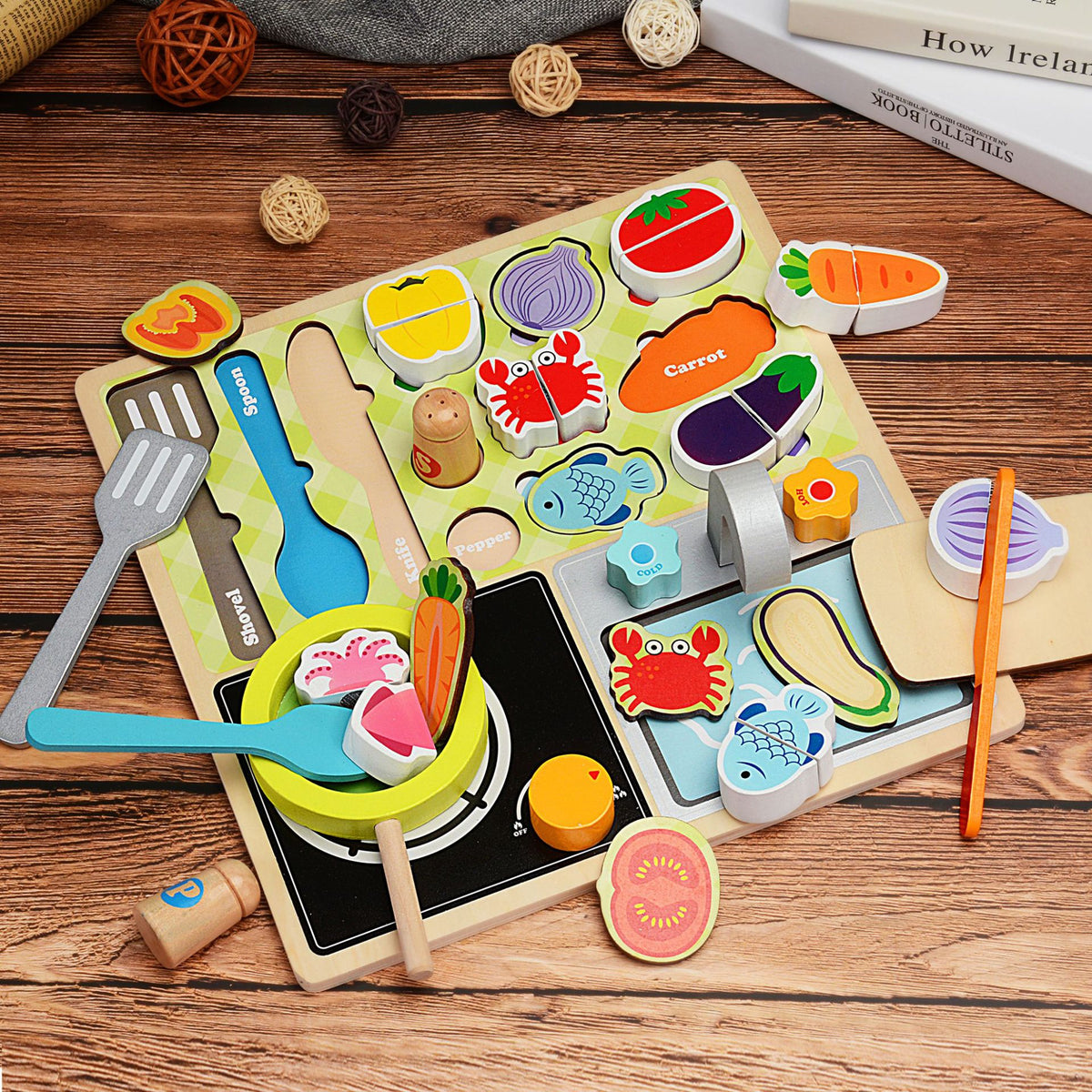 Simulated Cooking Play House Toys Geometric Shape Matching Game Puzzle Early Education Kindergarten Baby Fine Movements - image 1