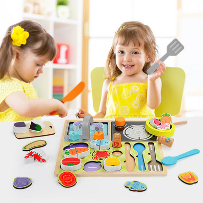 Simulated Cooking Play House Toys Geometric Shape Matching Game Puzzle Early Education Kindergarten Baby Fine Movements - image 3