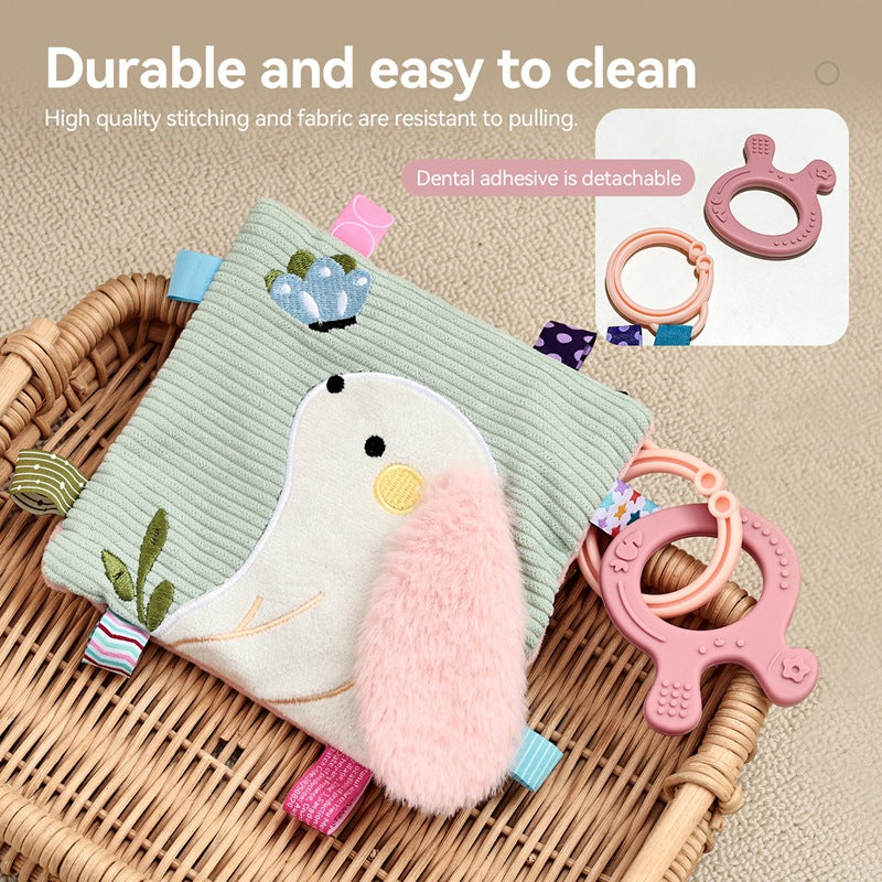 Cross-Border New Model Abebe Baby Toy Animal Comfort Towel, Portable and Hangable, Soft Baby Sleeping Companion Comfort Towel - image 1