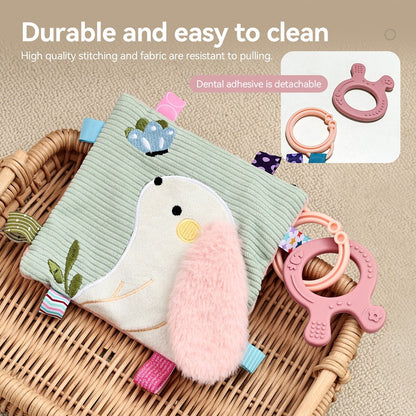 Cross-Border New Model Abebe Baby Toy Animal Comfort Towel, Portable and Hangable, Soft Baby Sleeping Companion Comfort Towel - image 1