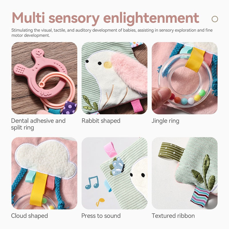 Cross-Border New Model Abebe Baby Toy Animal Comfort Towel, Portable and Hangable, Soft Baby Sleeping Companion Comfort Towel - image 2