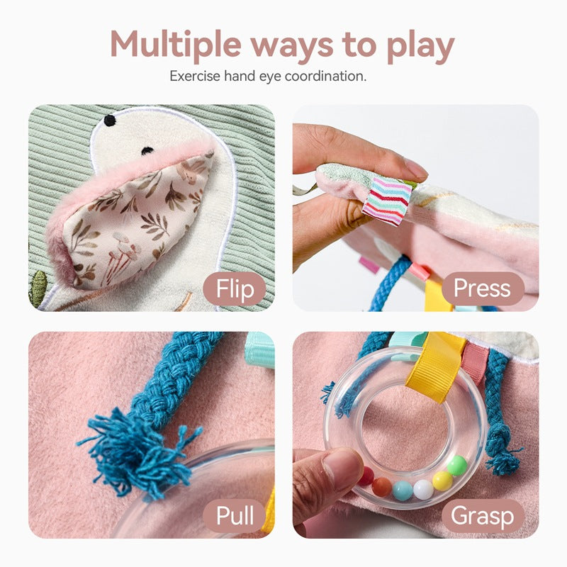 Cross-Border New Model Abebe Baby Toy Animal Comfort Towel, Portable and Hangable, Soft Baby Sleeping Companion Comfort Towel - image 3